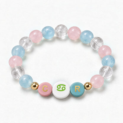 Cancer Initial Charm Bracelet