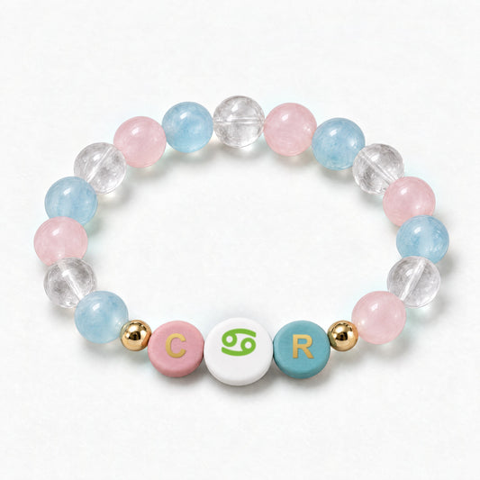 Cancer Initial Charm Bracelet