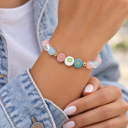 Cancer Initial Charm Bracelet