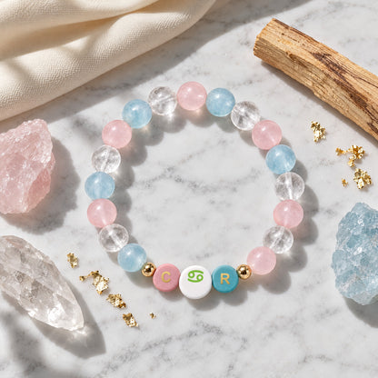 Cancer Initial Charm Bracelet