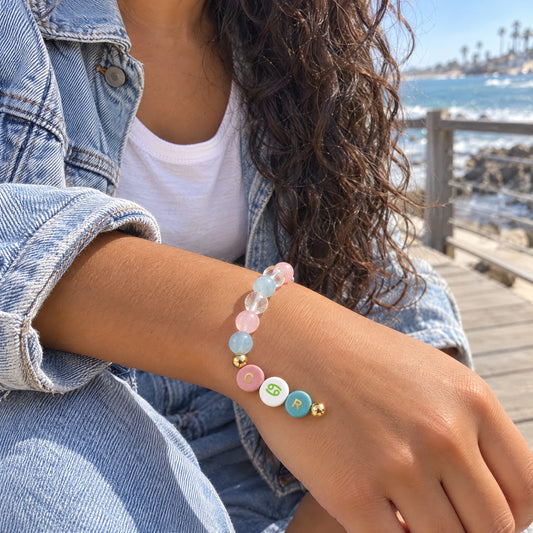 Cancer Initial Charm Bracelet