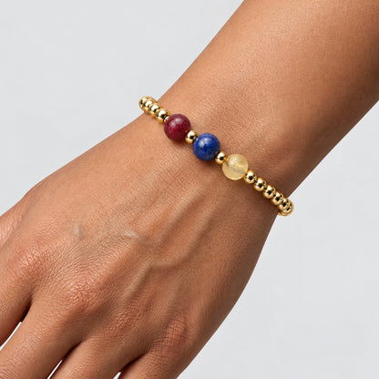 Cancer Love and Money Golden Bracelet With REAL Gold