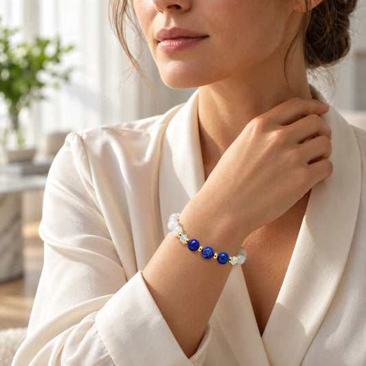 Cancer Lucky Zodiac Trio Crystal Bracelet