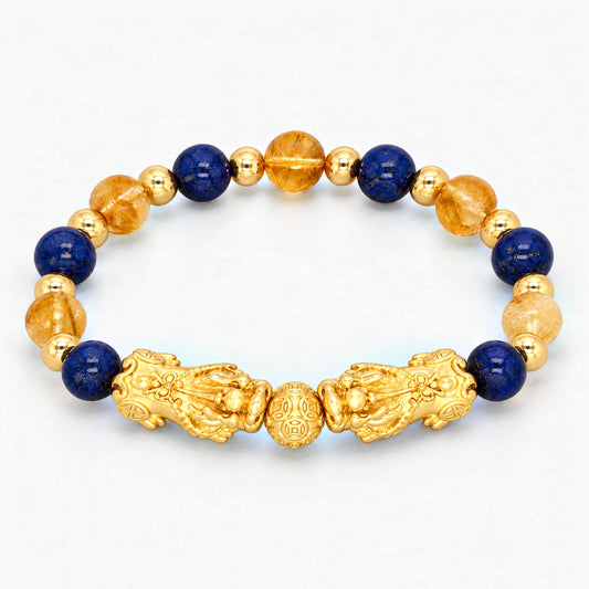 Cancer Zodiac Feng Shui Double Pixiu Bracelet