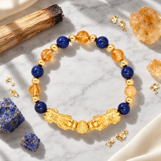 Cancer Zodiac Feng Shui Double Pixiu Bracelet