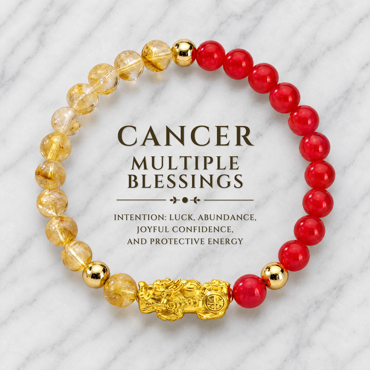 Cancer Zodiac Feng Shui Pixiu Bracelet