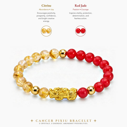 Cancer Zodiac Feng Shui Pixiu Bracelet