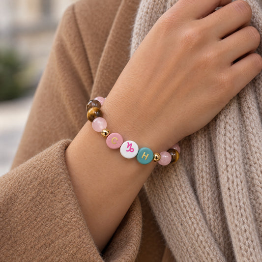 Capricorn Initial Charm Bracelet
