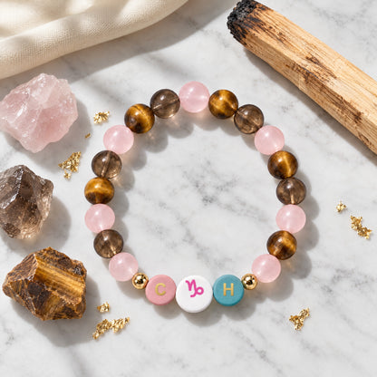 Capricorn Initial Charm Bracelet