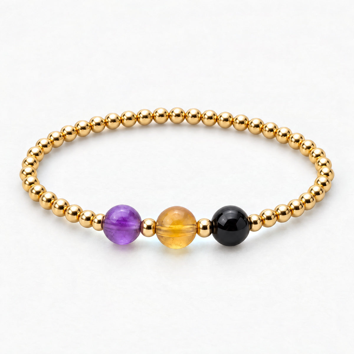 Capricorn Love and Money Golden Bracelet with REAL Gold