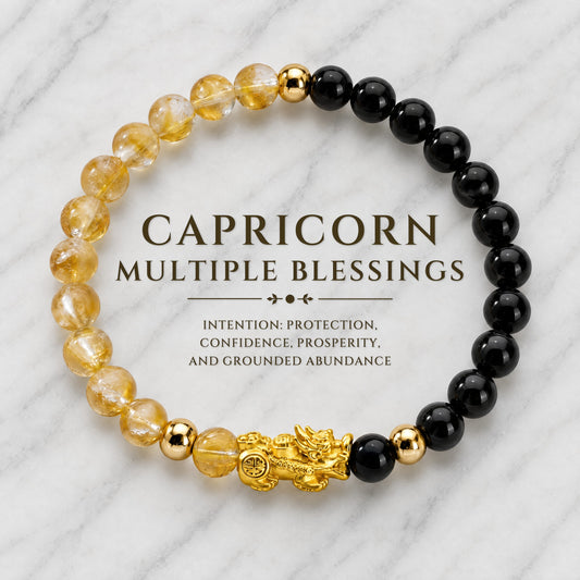 Capricorn Zodiac Feng Shui Pixiu Bracelet