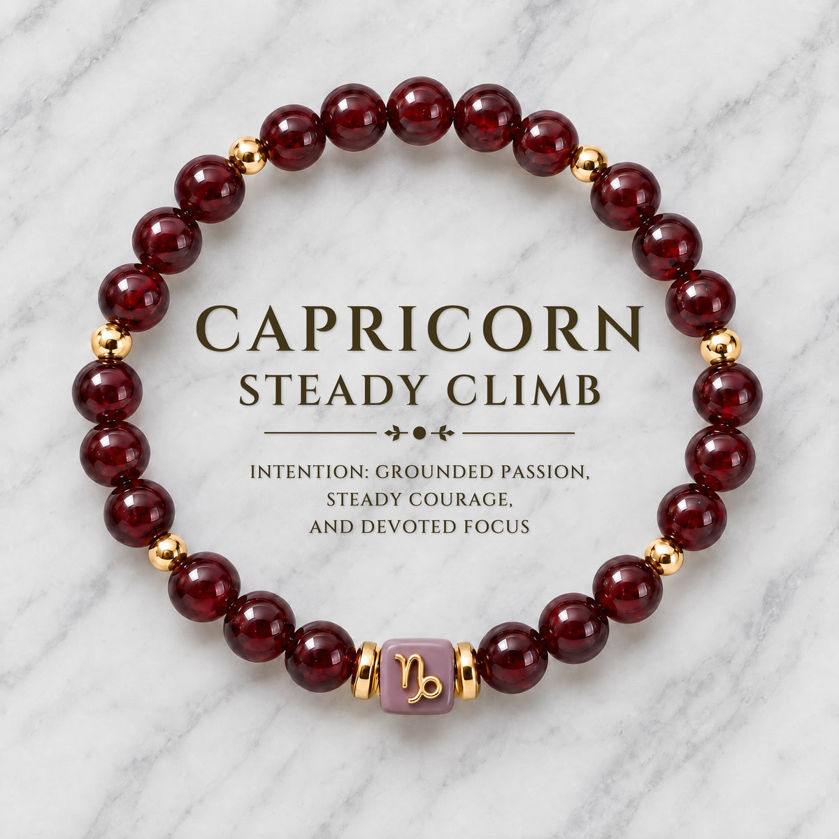 Capricorn Zodiac Signature Bracelet