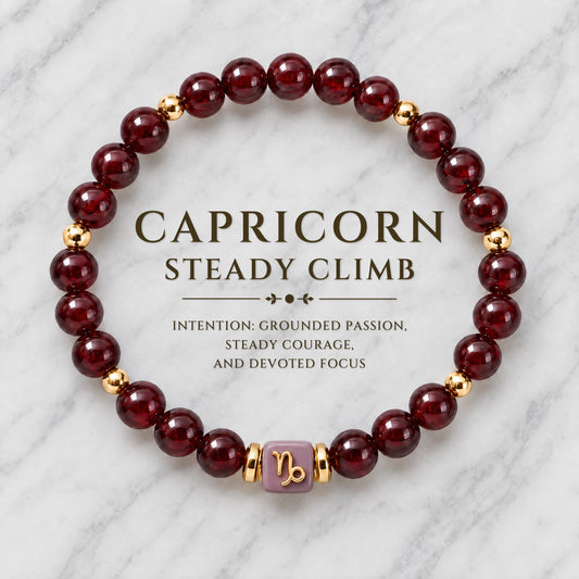 Capricorn Zodiac Signature Bracelet