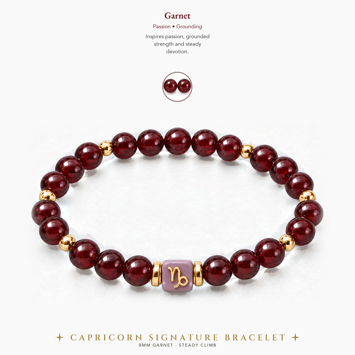 Capricorn Zodiac Signature Bracelet