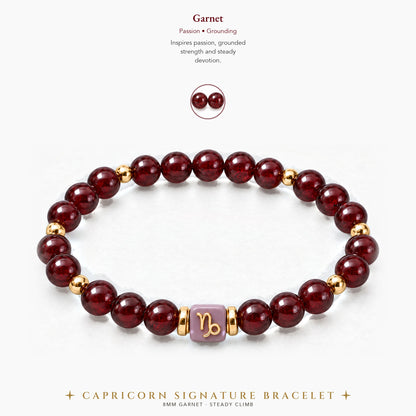 Capricorn Zodiac Signature Bracelet