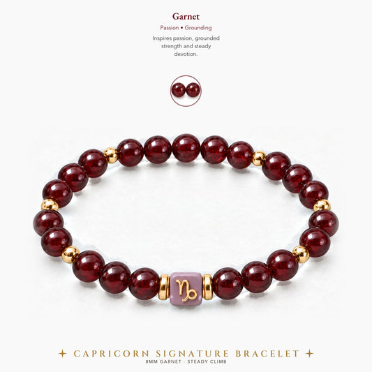 Capricorn Zodiac Signature Bracelet