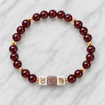 Capricorn Zodiac Signature Bracelet