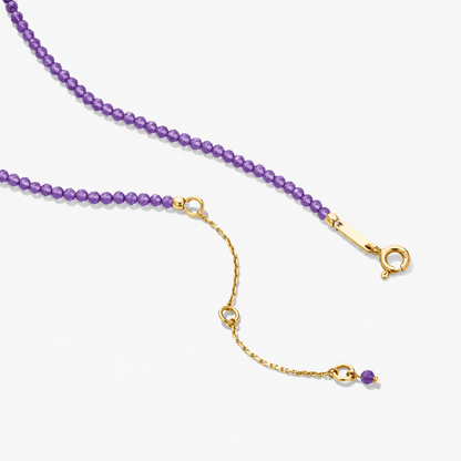 Amethyst Healing Beaded Necklace - clasp detail