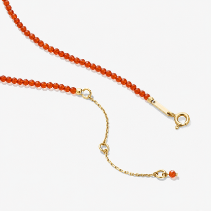 Carnelian Success Beaded Necklace - clasp detail
