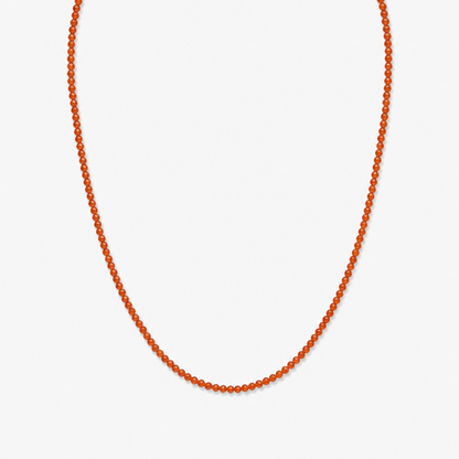 Carnelian Success Beaded Necklace - front view