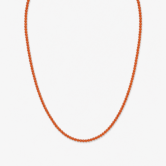 Carnelian Success Beaded Necklace - front view