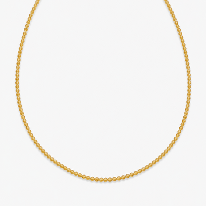 Citrine Luck Beaded Necklace - front view