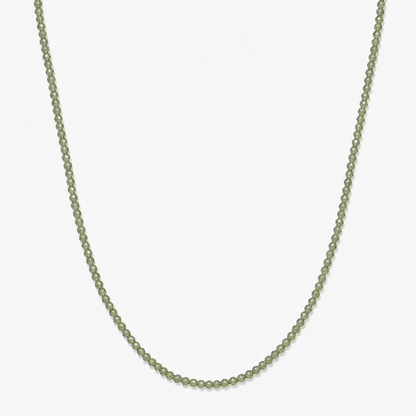 Green Agate Wealth Beaded Necklace - front view