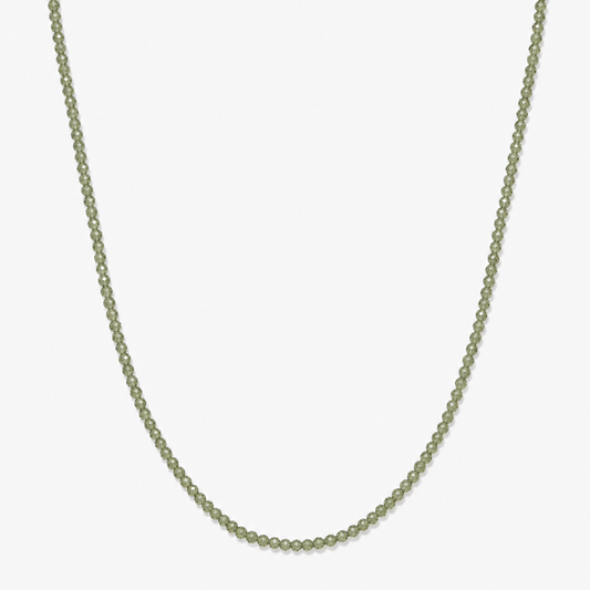 Green Agate Wealth Beaded Necklace - front view