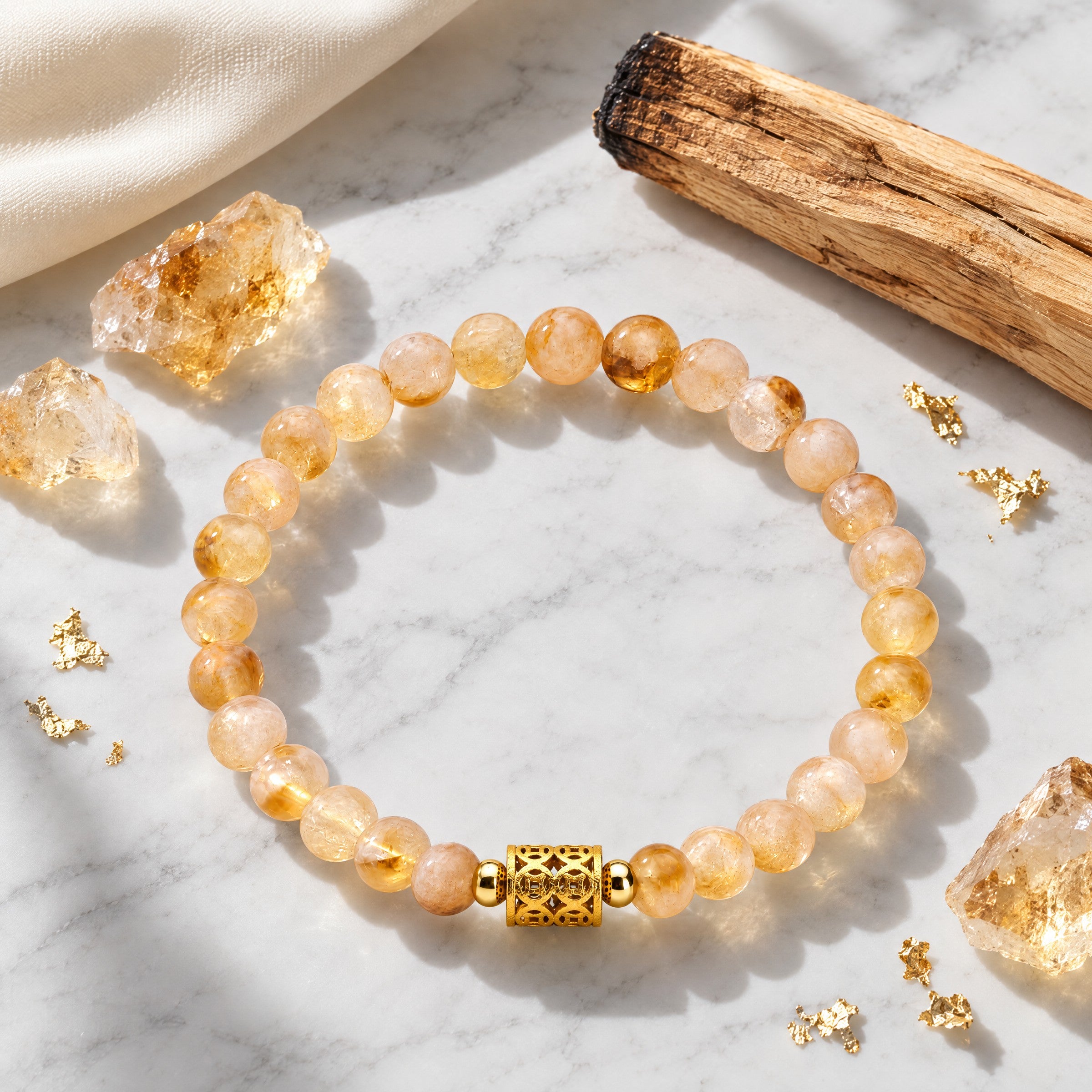 Citrine 11:11 Manifest Millions Gemstone Bracelet