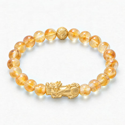 Citrine Feng Shui Lucky Pixiu Wealth Bracelet