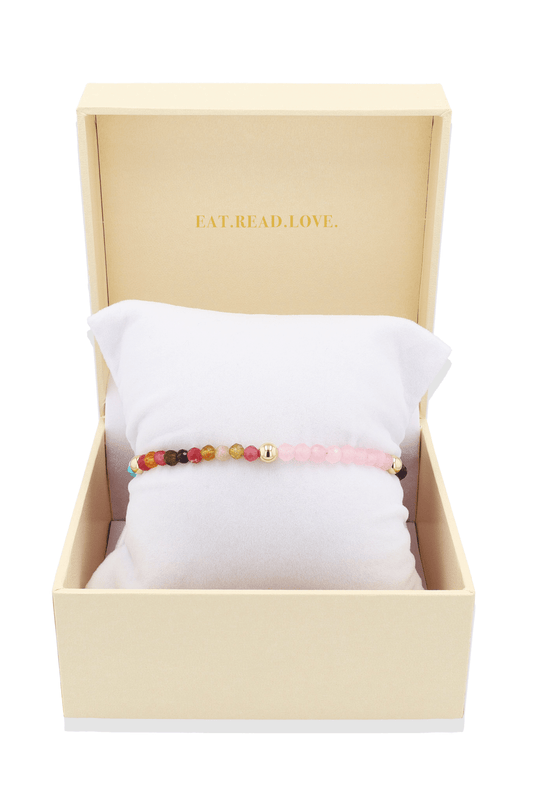 Earth Sign Beaded Bracelet with REAL Gold - Eat.Read.Love.