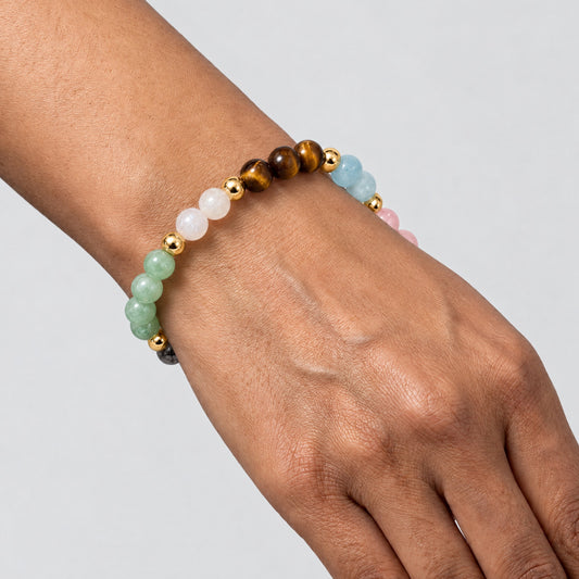 Elevated Everything Bracelet with REAL Gold Beads
