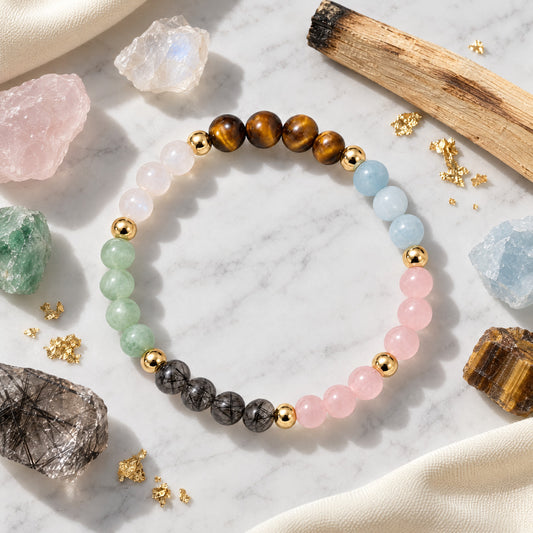 Elevated Everything Bracelet with REAL Gold Beads