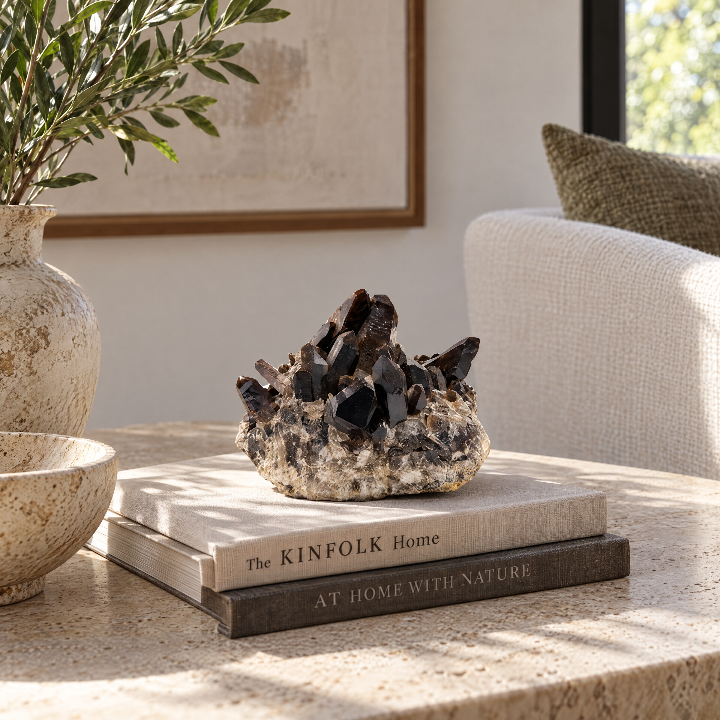 ERL Studio lifestyle — Smoky Quartz Cluster · 2c3055fa-e16a-453e-845b-c30ab8c505e7