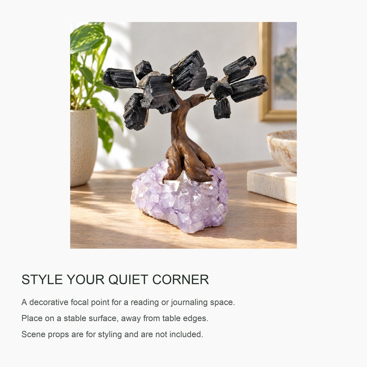 ERL Studio in use — Black Tourmaline Crystal Tree on Amethyst Druzy Base · 30449b22-dd22-4ae7-ba5f-02a6d6272b03
