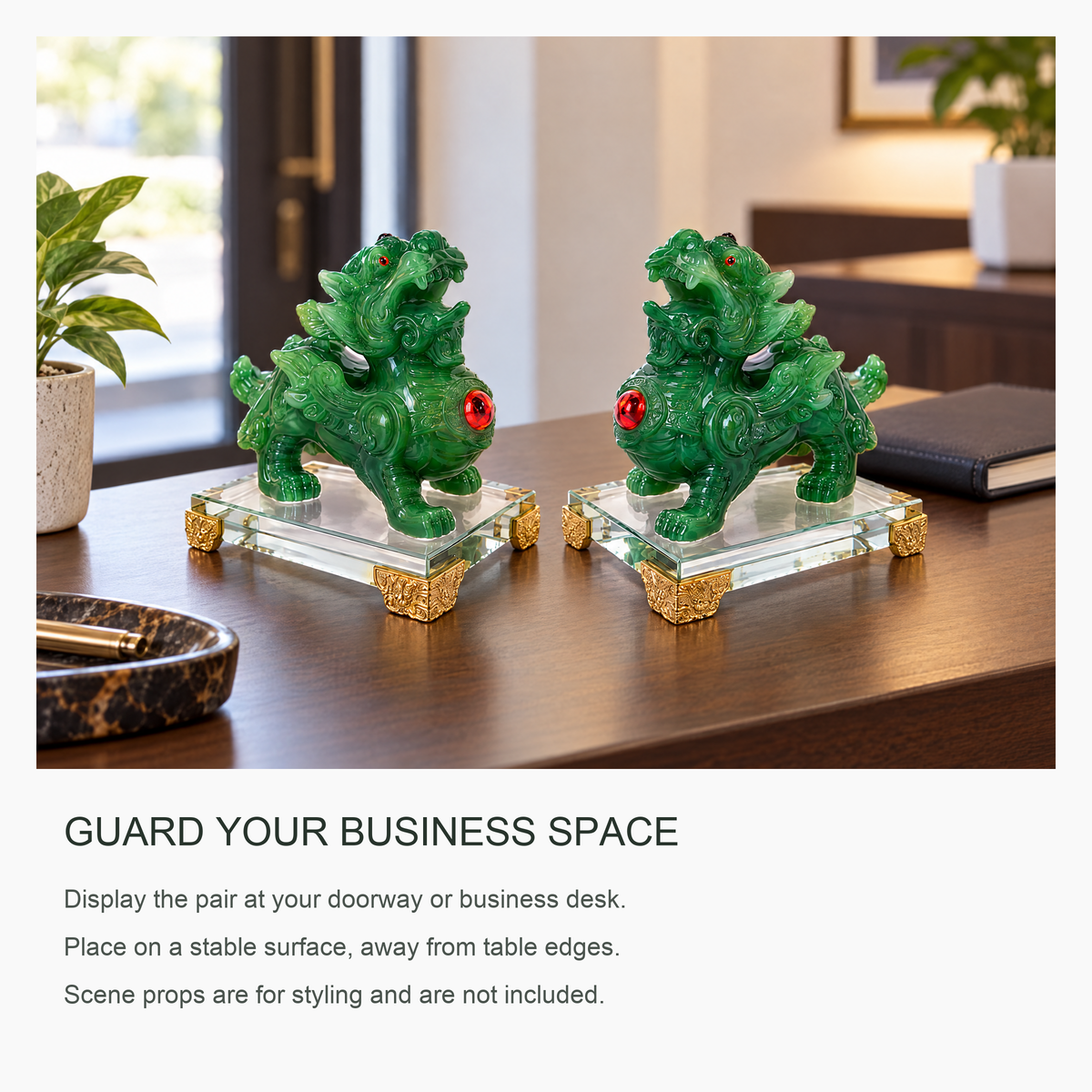 ERL Studio in use — Green Resin Foo Dog Statue Pair · 87ca0ac4-962a-401a-b75c-7eb8a8a1fb2a