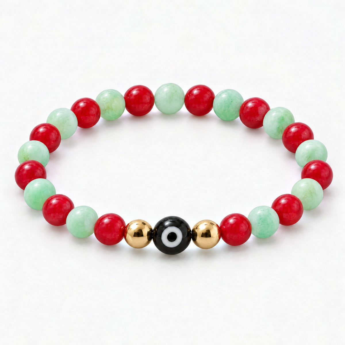Eye of Prosperity Ruby and Emerald Bracelet REAL Gold