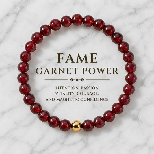 Fame Garnet Power Crystal Bracelet