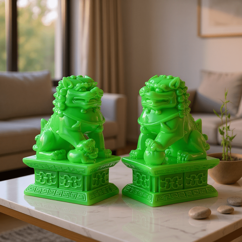 Feng Shui Fortune Fu Dog Pair - Eat.Read.Love.