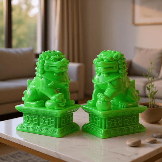 Feng Shui Fortune Fu Dog Pair - Eat.Read.Love.