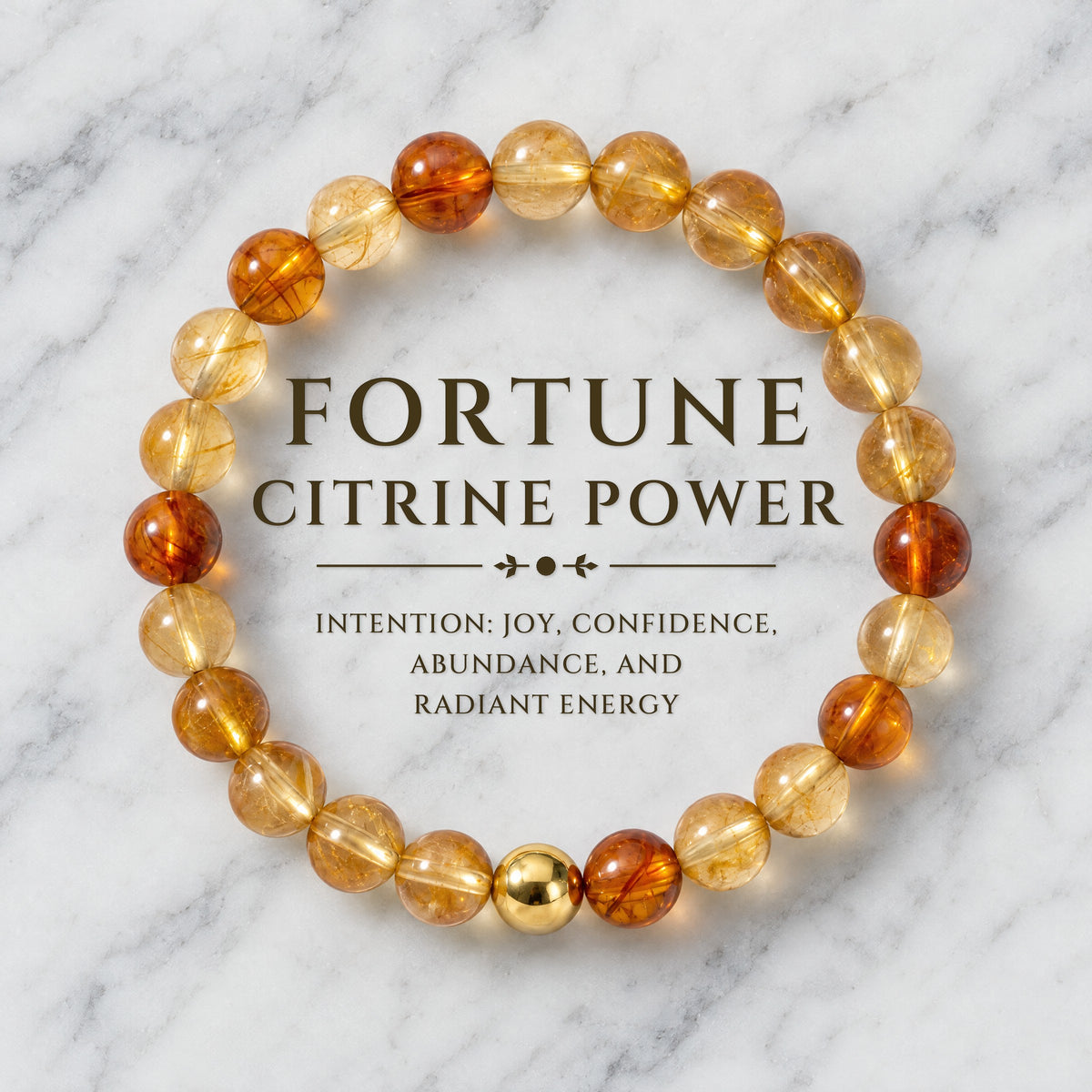 Fortune Citrine Power Crystal Bracelet