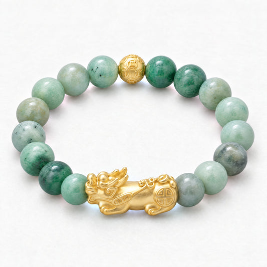 Garnet & Hydrogrossular Feng Shui Lucky Pixiu Passion & Wealth Bracelet