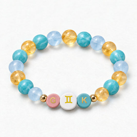 Gemini Initial Charm Bracelet