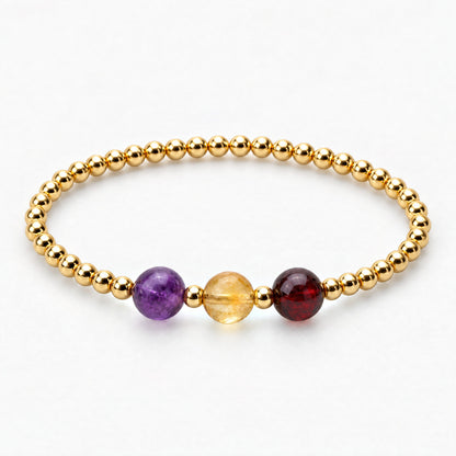 Gemini Love and Money Golden Bracelet With REAL Gold