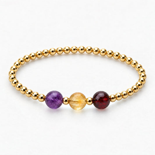 Gemini Love and Money Golden Bracelet With REAL Gold