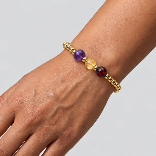 Gemini Love and Money Golden Bracelet With REAL Gold