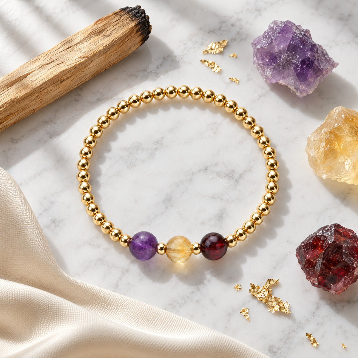 Gemini Love and Money Golden Bracelet With REAL Gold