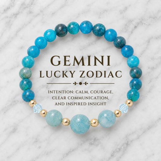 Gemini Lucky Zodiac Trio Crystal Bracelet