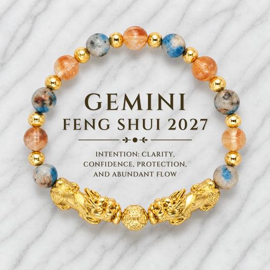 Gemini Zodiac Feng Shui Double Pixiu Bracelet