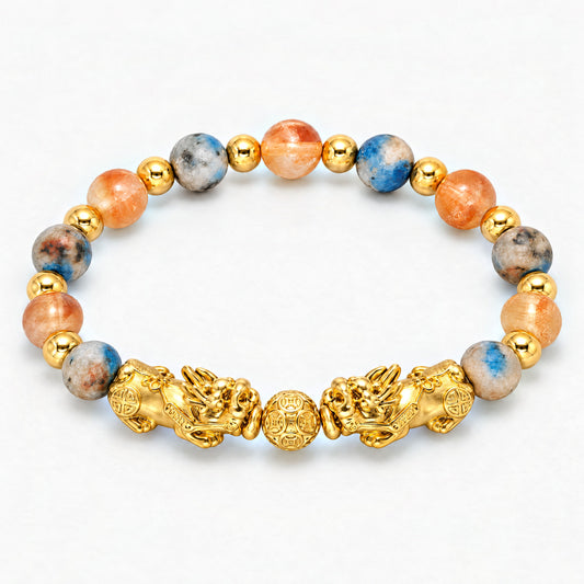 Gemini Zodiac Feng Shui Double Pixiu Bracelet